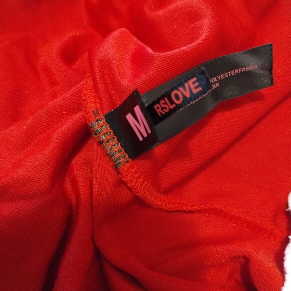 RSLove (M) Red Velvet with Faux Fur Trim Hooded Mini Ms. Clause Dress - Picture 8 of 9